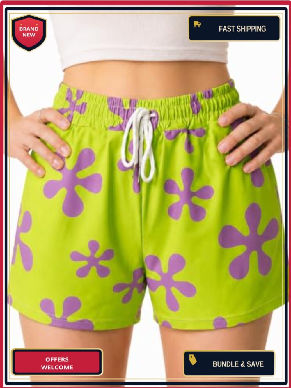 Womens Star Print Costume Shorts Cosplay Halloween Cosplaya